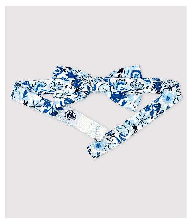 Vlinderstrik met print baby jongen wit/multicouleur