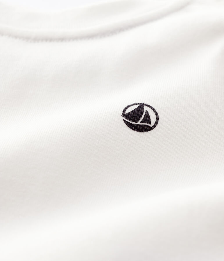 Tee-shirt en coton b&eacute;b&eacute; blanc MARSHMALLOW