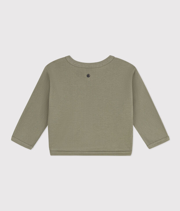 Cardigan b&eacute;b&eacute; en coton vert