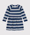 Robe manches longues en coton épais enfant fille bleu MEDIEVAL/ MONTELIMAR