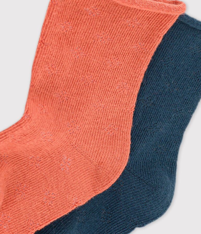 Lot de 2 paires de chaussettes ajour&eacute;es b&eacute;b&eacute; multicouleur