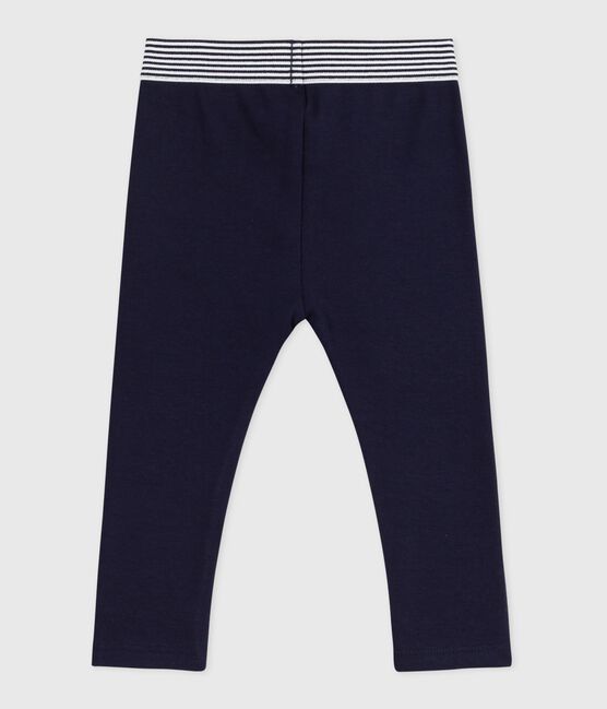 Jegging bébé épais en coton uni bleu SMOKING