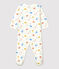 Dors-bien bébé à motif singe en coton biologique blanc MARSHMALLOW/blanc MULTICO