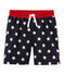 Short de plage enfant garçon bleu SMOKING/blanc MARSHMALLOW