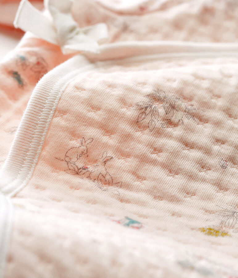 Pyjama in tubic voor babymeisjes roze FLEUR+FONTAINE/blauw MULTICO