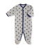 Warme fleecepyjama met dessin voor babyjongens grijs SUBWAY/blauw LOGO