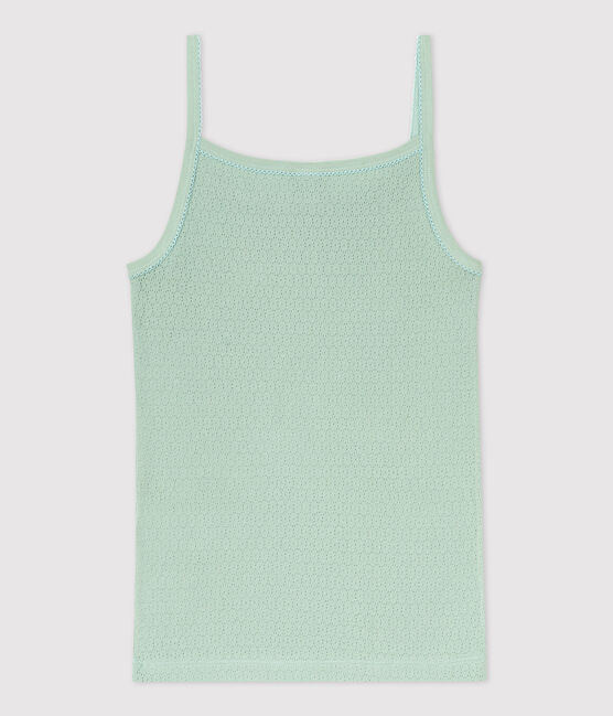 L'ICONIQUE, katoenen damesshirt met bandjes groen HERBIER