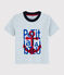Katoenen T-shirt met korte mouwen voor jongens grijs POUSSIERE CHINE
