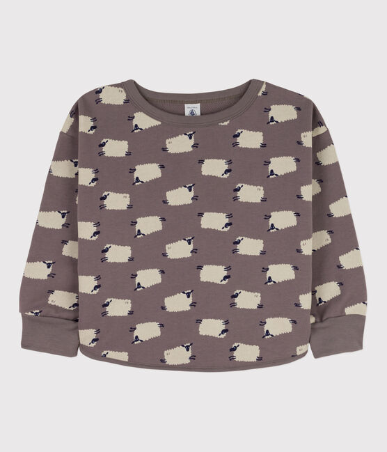 Sweater met print in molton voor meisjes / jongens BONGRIS/ MULTICO