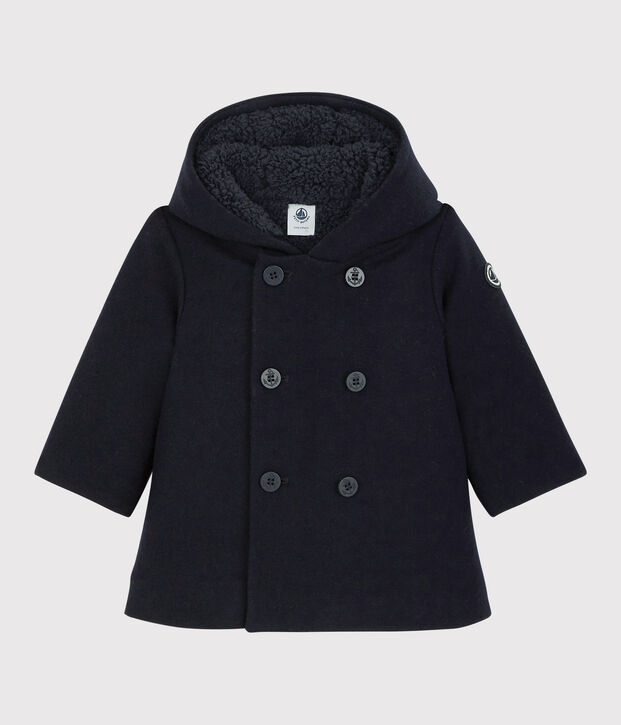 Caban en laine b&eacute;b&eacute;. bleu marine