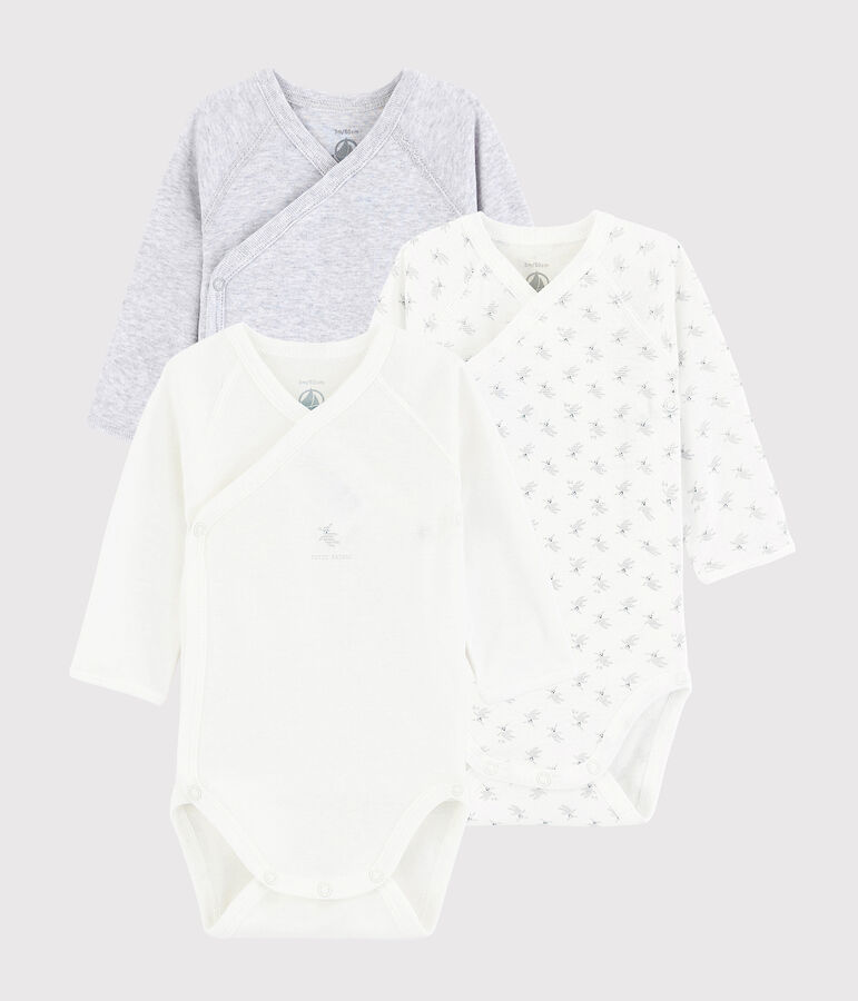 Trio de bodies naissance manches longues b&eacute;b&eacute; multicouleur