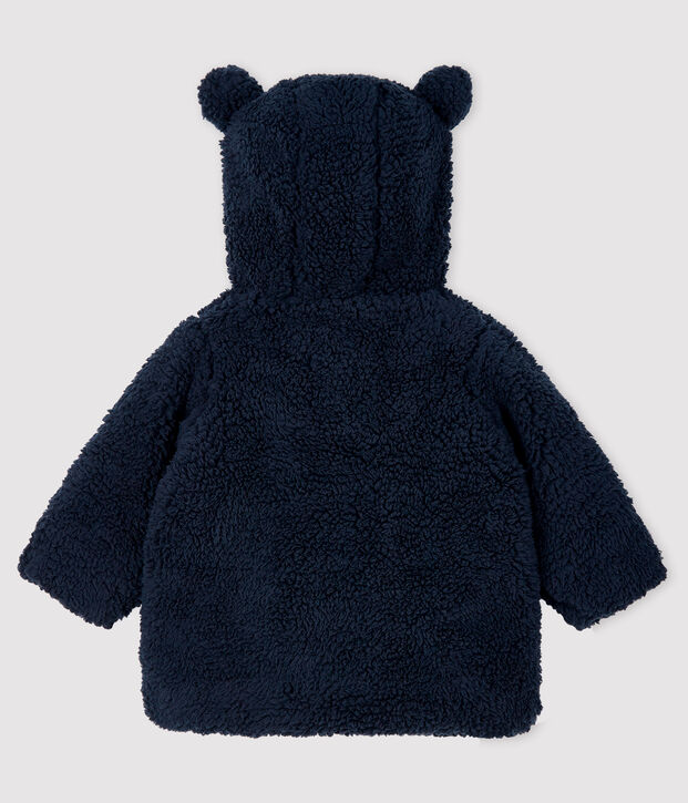 Sherpa mantel babymeisje blauw