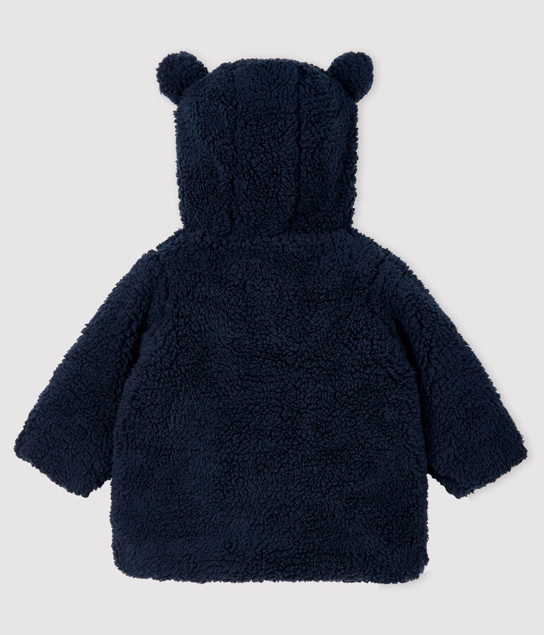 Manteau sherpa b&eacute;b&eacute; fille bleu SMOKING