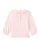 Tee-shirt bébé fille rayé blanc MARSHMALLOW/rose PETAL