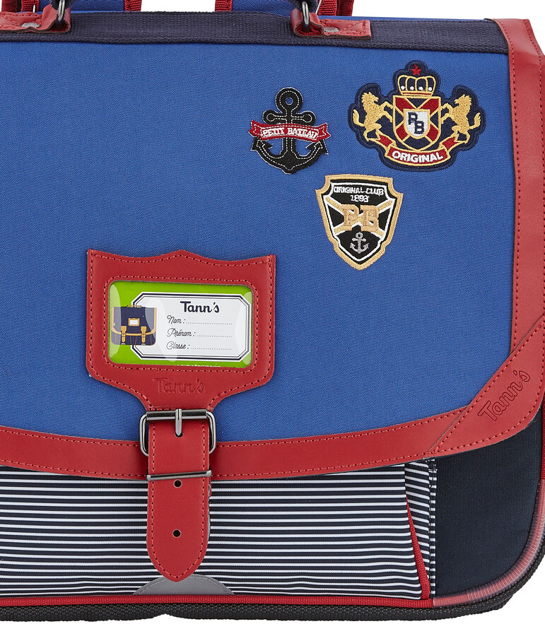 Kinderboekentas Petit Bateau x Tann's blauw/rood/wit