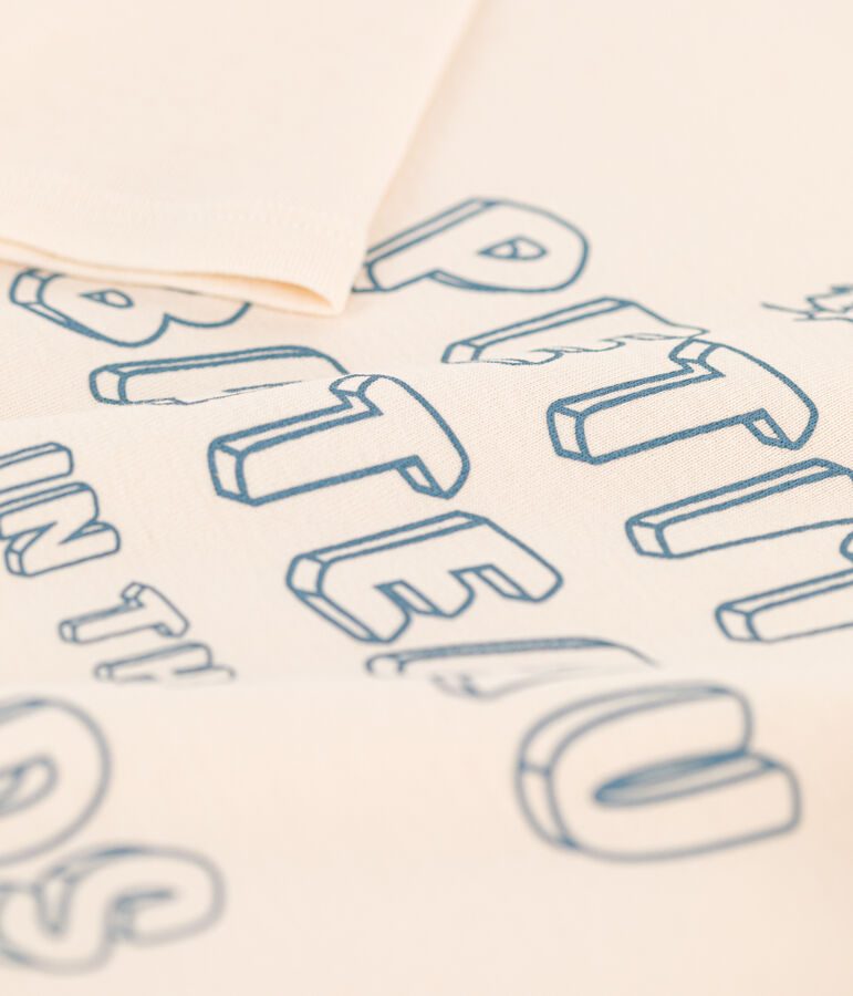 T-shirt met lange mouwen uit katoen voor meisjes/jongens wit AVALANCHE/ ROVER/ MULTICO