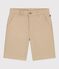 Bermuda short enfant en coton uni beige SANDER