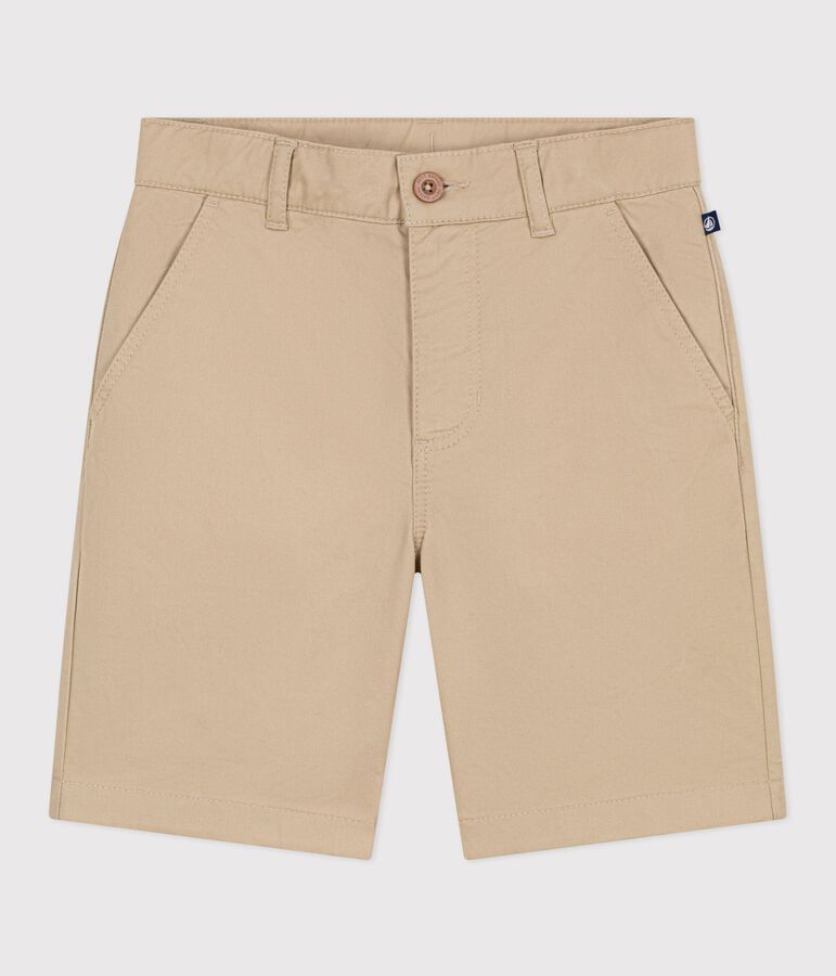 Bermuda short enfant en coton uni beige