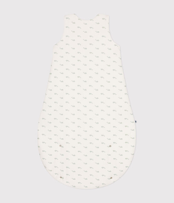 Fluwelen babytrappelzak met walvisprint - TOG 3 wit MARSHMALLOW/ HERBIER