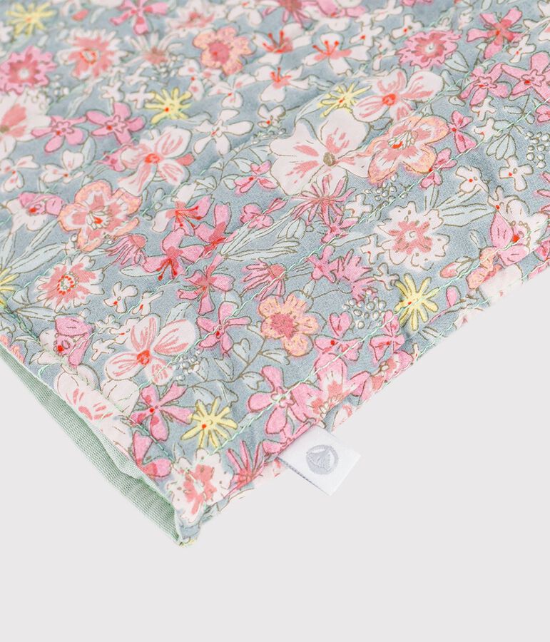 Katoenen vestje zonder mouwen met bloemenprint voor baby's blauw/multicouleur