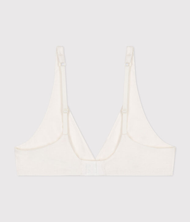 Soutien-gorge en coton et &eacute;lasthanne femme blanc