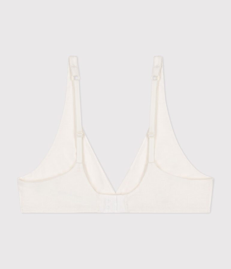 Soutien-gorge en coton et &eacute;lasthanne femme blanc