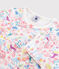 Pyjama imprimé jungle petite fille en coton blanc MARSHMALLOW/blanc MULTICO