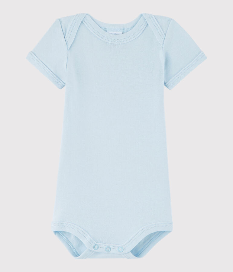 Rompertje met korte mouwen babymeisje - babyjongen blauw