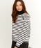 Ultrazachte marinetrui vrouwen beige COQUILLE/blauw SMOKING