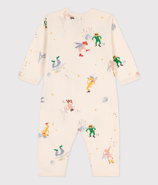 Dors-bien sans pieds bébé en coton blanc AVALANCHE/ MULTICO