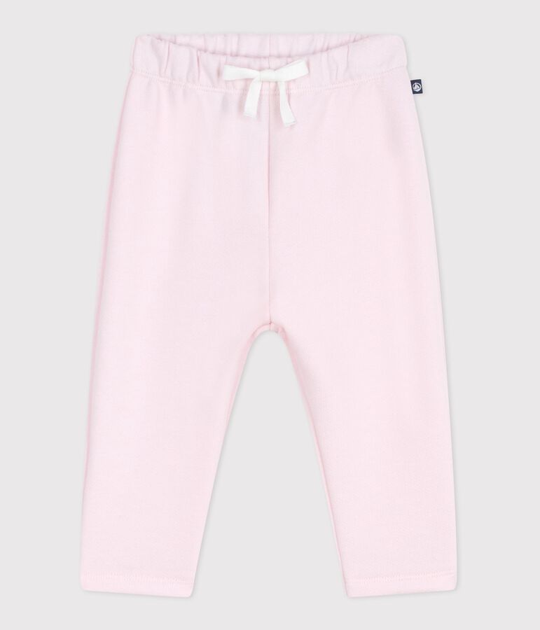 Pantalon de jogging b&eacute;b&eacute; en coton uni rose