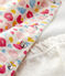 Ensemble 3 pièces imprimé fleurs bébé fille en laine et coton biologique beige MONTELIMAR/blanc MULTICO