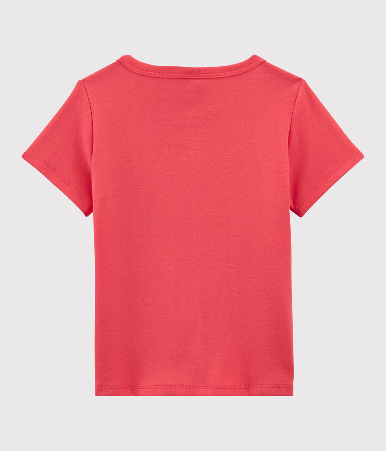 Katoenen T-shirt met korte mouwen voor meisjes roze