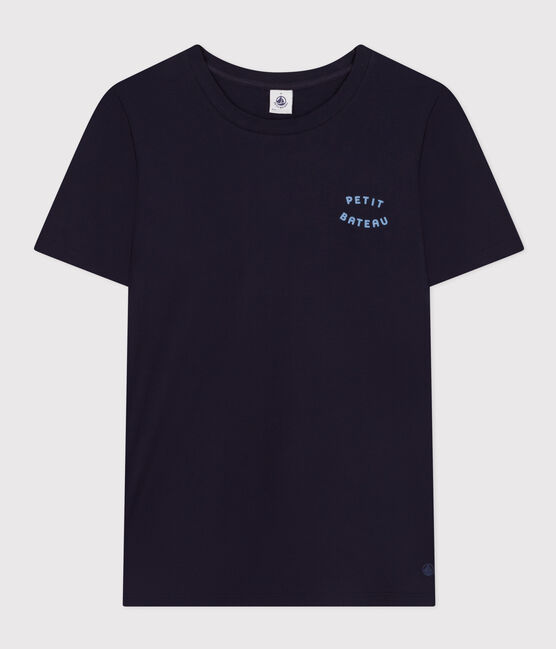 LE DROIT, katoenen T-shirt voor dames met ronde hals blauw SMOKING