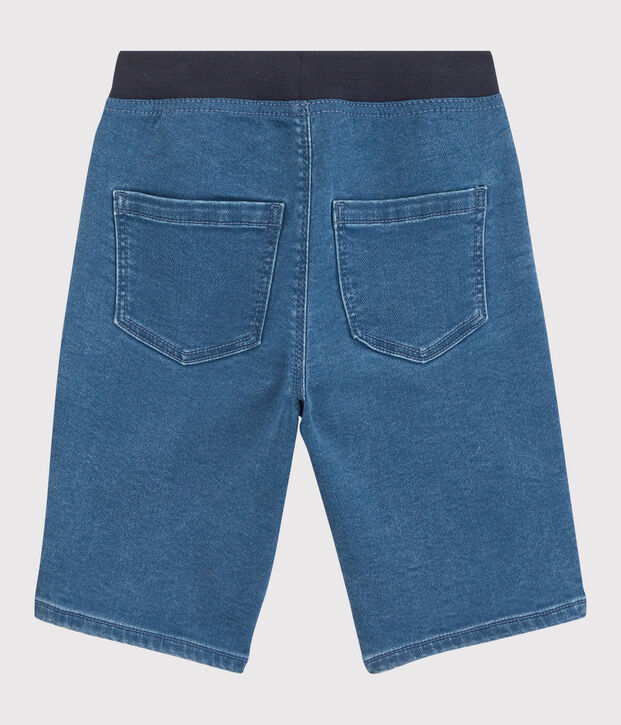 Jongensbermuda in verantwoord denim blauw