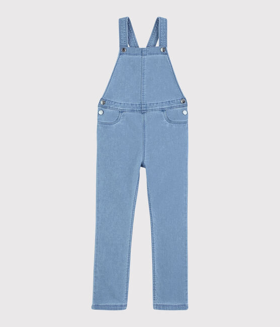 Salopette en molleton denim enfant fille bleu DENIM CLAIR