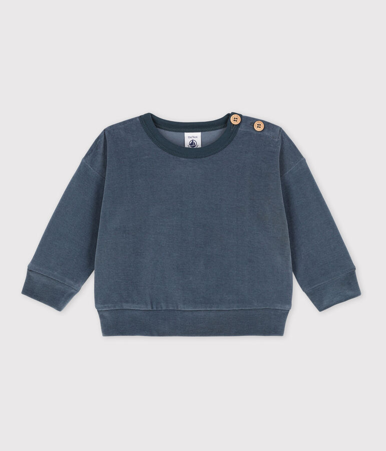 Sweater van velours voor baby's grijs