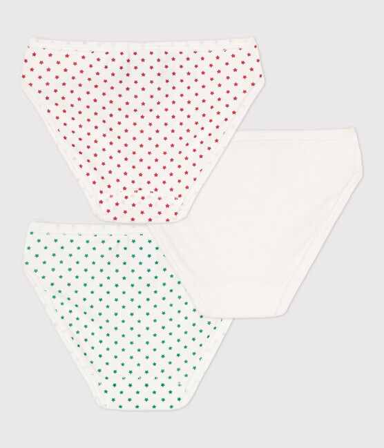 Set van 3 katoenen meisjesslips variante 1