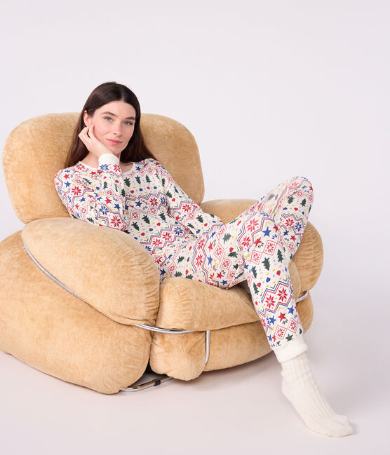 Katoenen damespyjama met kerstprint MILK/ MULTICO