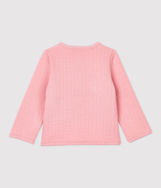 Cardigan en tubique matelassé bébé. rose CHARME