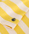 Gestreept T-shirt van gevlamde jersey voor meisjes geel NECTAR/ AVALANCHE