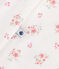 Katoenen babypyjama met bloemenprint wit MARSHMALLOW/wit MULTICO