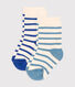 Lot de 2 paires de chaussettes rayures bébé
