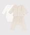 Ensemble en velours et body bébé beige MONTELIMAR CHINE