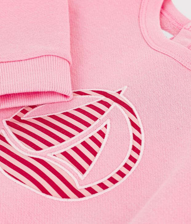 Effen katoenen babysweatshirt met opgedrukt logo CHARMI