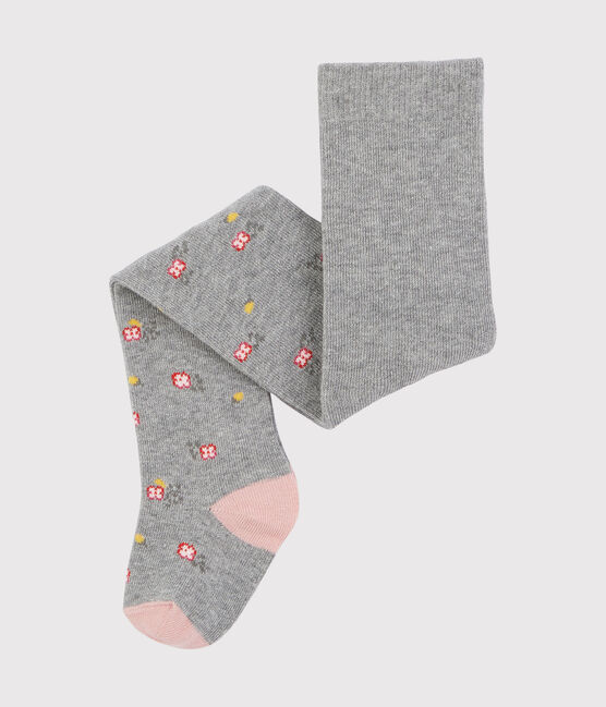 Collants bébé fille rose CHARME/gris SUBWAY