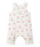 babysalopette in doorgestikte tubic wit LAIT/wit MULTICO