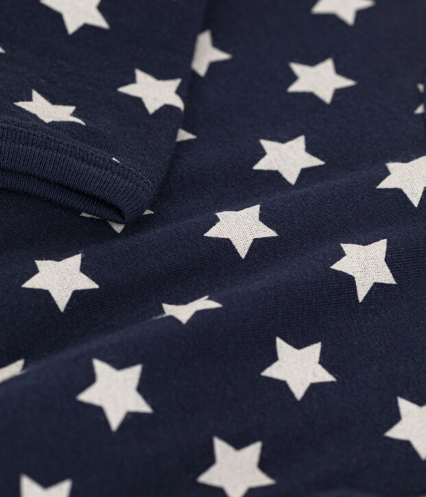 pyjama met sterren in katoen blauw/wit