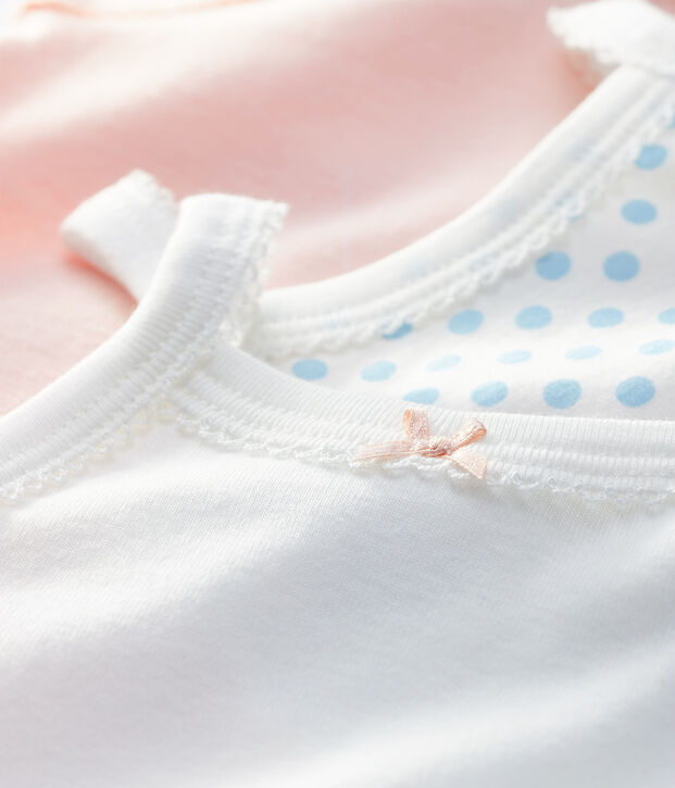 Set van 3 rompertjes met bandjes voor baby meisjes multicouleur
