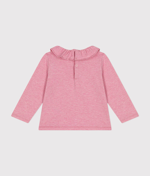 Bloesje met lange mouwen van jersey, roze